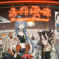 This is a pixiv picture whose title is 🍽️.
