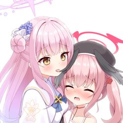 This is a pixiv picture whose title is 耳舐めならぬ頭羽舐め.