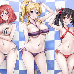 This is a pixiv picture whose title is BIBI,水着撮影会（エリーチカ追加！）.
