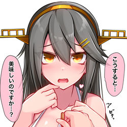 This is a pixiv picture whose title is 榛名ディップ.