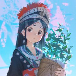 This is a pixiv picture whose title is 伝統衣装.