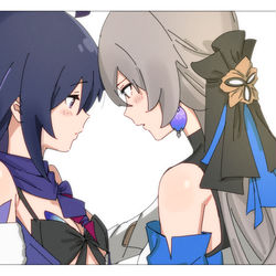 This is a pixiv picture whose title is Seele & Bronya.