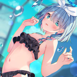 This is a pixiv picture whose title is 黒ビキニアロナ.