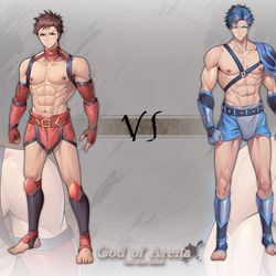 This is a pixiv picture whose title is God of Arena 帝都锦标赛 第二季 红VS蓝.
