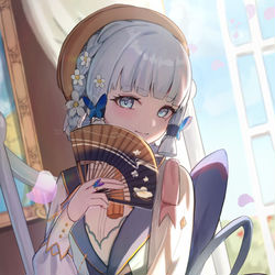 This is a pixiv picture whose title is 神里綾華.