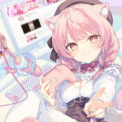 This is a pixiv picture whose title is 🎀🐈.