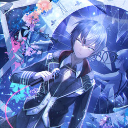 This is a pixiv picture whose title is 振り向かず進んで.