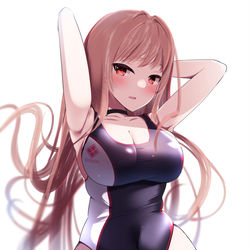 This is a pixiv picture whose title is 競泳水着ラピ.