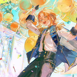 This is a pixiv picture whose title is 月永 雷歐 「あんさんぶるスターズ!」.