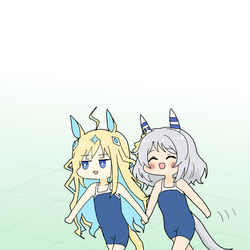 This is a pixiv picture whose title is ネオユニヴァースにプールに連れてこられた事に気付いてないミラ子.