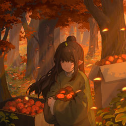 This is a pixiv picture whose title is 云兮-秋天的怀抱.