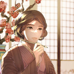 This is a pixiv picture whose title is みだれ髪.