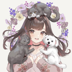 This is a pixiv picture whose title is なかよしもふもふ.