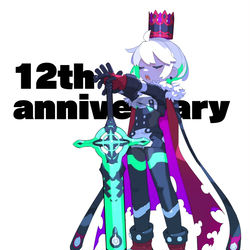 This is a pixiv picture whose title is 12周年緑子ちゃん.