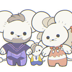 This is a pixiv picture whose title is さんびきかぞく.