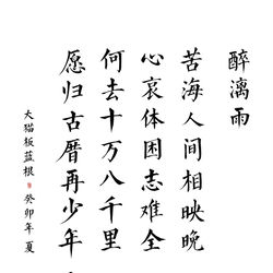 This is a pixiv picture whose title is 醉漓雨——哀此生之多舛，望来生二次元.