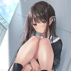 This is a pixiv picture whose title is 「（むー...）」.
