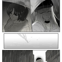 This is a pixiv picture whose title is やまない雨の日の過ごし方.