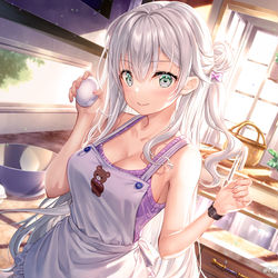 This is a pixiv picture whose title is 何食べたい？.