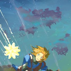 This is a pixiv picture whose title is 流れ星　 ティアーズオブザキングダム.