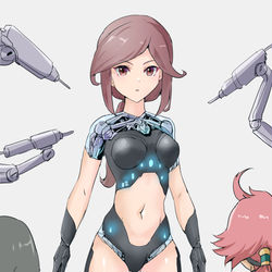 This is a pixiv picture whose title is ガンド医療によって機械化され一命を取り留めたペトラという妄想絵.