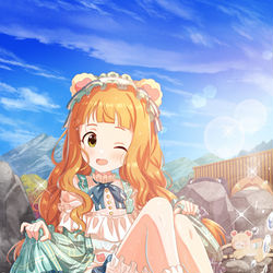 This is a pixiv picture whose title is アイドルと一緒に水遊び！仁奈！.