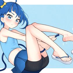This is a pixiv picture whose title is 涼むソラ・ハレワタール様.