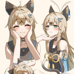 This is a pixiv picture whose title is モフられる綺良々ちゃん.