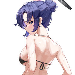 This is a pixiv picture whose title is Yuuka swimsuit.
