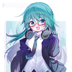 This is a pixiv picture whose title is 🎧💚.
