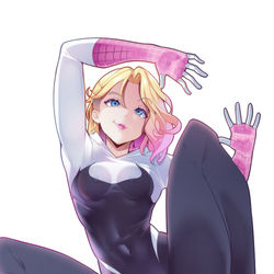 This is a pixiv picture whose title is Spidergwen.