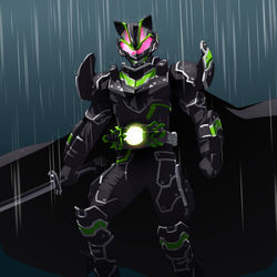 This is a pixiv picture whose title is 漆黒のタイクーン.