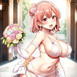 This is a pixiv picture whose title is ウェディングビキニガハマさん.