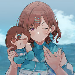 This is a pixiv picture whose title is ぬいと樋口.