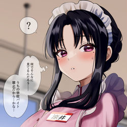 This is a pixiv picture whose title is 話したことがないクラスメイトのバイト先だった.
