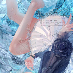 This is a pixiv picture whose title is 琥珀糖ソーダ.