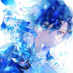 This is a pixiv picture whose title is ブルースターの魔法.