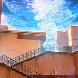 This is a pixiv picture whose title is 赤と青.