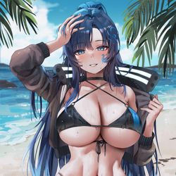 This is a pixiv picture whose title is commission work.