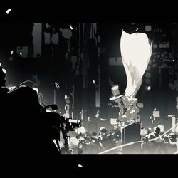 This is a pixiv picture whose title is 月下の奇術師.