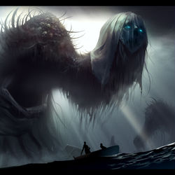 This is a pixiv picture whose title is 海の亡霊.