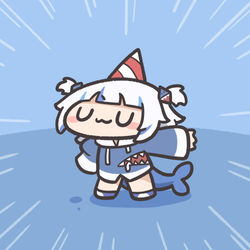 This is a pixiv picture whose title is Gawr Gura Birthday!!.