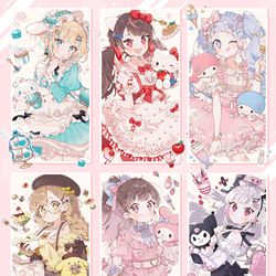 This is a pixiv picture whose title is 【上倉エク×サンリオキャラクターズコラボ】.