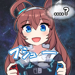 This is a pixiv picture whose title is ニンダイ見て新作ウマ娘ゲームが気になったブルボン.