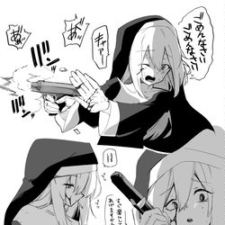 This is a pixiv picture whose title is 闇落ち修道女ちゃん.
