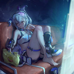 This is a pixiv picture whose title is Silver wolf.