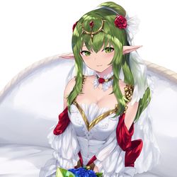 This is a pixiv picture whose title is 花嫁チキ.