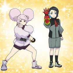 This is a pixiv picture whose title is 「ニカ姉、今の歌は！？」 「歌は気にするな」.