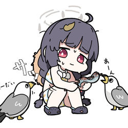 This is a pixiv picture whose title is 餌.
