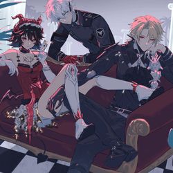 This is a pixiv picture whose title is red ice.